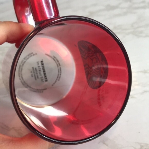 Starbucks limited edition 2019 red iridescent glass cup - Picture 6 of 8